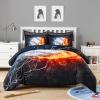 imageAndency 3D Basketball Comforter Twin66x90 Inch 2 Pieces1 Basketball Comforter 1 Pillowcase Sport Microfiber Bedding Set for Kids Boys Teens3d Baseball