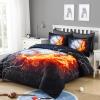 imageAndency 3D Basketball Comforter Twin66x90 Inch 2 Pieces1 Basketball Comforter 1 Pillowcase Sport Microfiber Bedding Set for Kids Boys Teens3d Baseball
