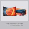imageAndency 3D Basketball Comforter Twin66x90 Inch 2 Pieces1 Basketball Comforter 1 Pillowcase Sport Microfiber Bedding Set for Kids Boys Teens3d Basketball