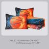 imageAndency 3D Basketball Comforter Twin66x90 Inch 2 Pieces1 Basketball Comforter 1 Pillowcase Sport Microfiber Bedding Set for Kids Boys Teens3d Basketball