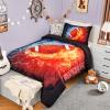 imageAndency 3D Basketball Comforter Twin66x90 Inch 2 Pieces1 Basketball Comforter 1 Pillowcase Sport Microfiber Bedding Set for Kids Boys Teens3d Football
