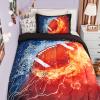 imageAndency 3D Basketball Comforter Twin66x90 Inch 2 Pieces1 Basketball Comforter 1 Pillowcase Sport Microfiber Bedding Set for Kids Boys Teens3d Football