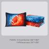 imageAndency 3D Basketball Comforter Twin66x90 Inch 2 Pieces1 Basketball Comforter 1 Pillowcase Sport Microfiber Bedding Set for Kids Boys Teens3d Football