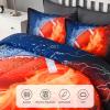 imageAndency 3D Basketball Comforter Twin66x90 Inch 2 Pieces1 Basketball Comforter 1 Pillowcase Sport Microfiber Bedding Set for Kids Boys Teens3d Football