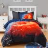 imageAndency 3D Basketball Comforter Twin66x90 Inch 2 Pieces1 Basketball Comforter 1 Pillowcase Sport Microfiber Bedding Set for Kids Boys Teens3d Football