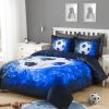 imageAndency 3D Basketball Comforter Twin66x90 Inch 2 Pieces1 Basketball Comforter 1 Pillowcase Sport Microfiber Bedding Set for Kids Boys Teens3d Soccer