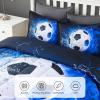 imageAndency 3D Basketball Comforter Twin66x90 Inch 2 Pieces1 Basketball Comforter 1 Pillowcase Sport Microfiber Bedding Set for Kids Boys Teens3d Soccer