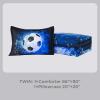 imageAndency 3D Basketball Comforter Twin66x90 Inch 2 Pieces1 Basketball Comforter 1 Pillowcase Sport Microfiber Bedding Set for Kids Boys Teens3d Soccer