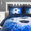 imageAndency 3D Basketball Comforter Twin66x90 Inch 2 Pieces1 Basketball Comforter 1 Pillowcase Sport Microfiber Bedding Set for Kids Boys Teens3d Soccer