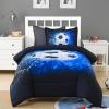imageAndency 3D Basketball Comforter Twin66x90 Inch 2 Pieces1 Basketball Comforter 1 Pillowcase Sport Microfiber Bedding Set for Kids Boys Teens3d Soccer