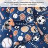 imageAndency 3D Basketball Comforter Twin66x90 Inch 2 Pieces1 Basketball Comforter 1 Pillowcase Sport Microfiber Bedding Set for Kids Boys TeensCartoon Ball Games