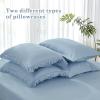 imageAndency Beige California King Size Comforter Set with Sheets  7 Pieces Boho Tassel Bed in a Bag Soft Lightweight Bedding Sets Fringe Bed Set with Comforter Sheets Pillowcases ampamp Shams09  Grayish Blue