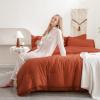 imageAndency Beige California King Size Comforter Set with Sheets  7 Pieces Boho Tassel Bed in a Bag Soft Lightweight Bedding Sets Fringe Bed Set with Comforter Sheets Pillowcases ampamp Shams02  Burnt Orange