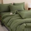 imageAndency Beige California King Size Comforter Set with Sheets  7 Pieces Boho Tassel Bed in a Bag Soft Lightweight Bedding Sets Fringe Bed Set with Comforter Sheets Pillowcases ampamp Shams03  Olive Green
