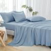 imageAndency Beige California King Size Comforter Set with Sheets  7 Pieces Boho Tassel Bed in a Bag Soft Lightweight Bedding Sets Fringe Bed Set with Comforter Sheets Pillowcases ampamp Shams09  Grayish Blue