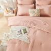 imageAndency Beige California King Size Comforter Set with Sheets  7 Pieces Boho Tassel Bed in a Bag Soft Lightweight Bedding Sets Fringe Bed Set with Comforter Sheets Pillowcases ampamp Shams13  Pink