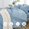 imageAndency Beige California King Size Comforter Set with Sheets  7 Pieces Boho Tassel Bed in a Bag Soft Lightweight Bedding Sets Fringe Bed Set with Comforter Sheets Pillowcases ampamp Shams09  Grayish Blue