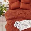 imageAndency Beige California King Size Comforter Set with Sheets  7 Pieces Boho Tassel Bed in a Bag Soft Lightweight Bedding Sets Fringe Bed Set with Comforter Sheets Pillowcases ampamp Shams02  Burnt Orange