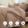 imageAndency Beige California King Size Comforter Set with Sheets  7 Pieces Boho Tassel Bed in a Bag Soft Lightweight Bedding Sets Fringe Bed Set with Comforter Sheets Pillowcases ampamp Shams08  Taupe