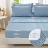 imageAndency Beige California King Size Comforter Set with Sheets  7 Pieces Boho Tassel Bed in a Bag Soft Lightweight Bedding Sets Fringe Bed Set with Comforter Sheets Pillowcases ampamp Shams09  Grayish Blue