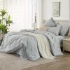 imageAndency Beige California King Size Comforter Set with Sheets  7 Pieces Boho Tassel Bed in a Bag Soft Lightweight Bedding Sets Fringe Bed Set with Comforter Sheets Pillowcases ampamp Shams11  Light Grey