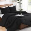 imageAndency Beige Twin Size Comforter Set Solid Bed Comforter 2 Pieces 1 Boho Comforter ampamp 1 Pillowcase Lightweight and Fluffy Plain Beige Bed Comforter Set for All SeasonBlack