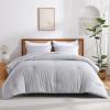 imageAndency Beige Twin Size Comforter Set Solid Bed Comforter 2 Pieces 1 Boho Comforter ampamp 1 Pillowcase Lightweight and Fluffy Plain Beige Bed Comforter Set for All SeasonSilver Grey