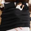 imageAndency Beige Twin Size Comforter Set Solid Bed Comforter 2 Pieces 1 Boho Comforter ampamp 1 Pillowcase Lightweight and Fluffy Plain Beige Bed Comforter Set for All SeasonBlack