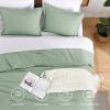 imageAndency Beige Twin Size Comforter Set Solid Bed Comforter 2 Pieces 1 Boho Comforter ampamp 1 Pillowcase Lightweight and Fluffy Plain Beige Bed Comforter Set for All SeasonSage Green