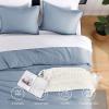 imageAndency Beige Twin Size Comforter Set Solid Bed Comforter 2 Pieces 1 Boho Comforter ampamp 1 Pillowcase Lightweight and Fluffy Plain Beige Bed Comforter Set for All SeasonGrayish Blue