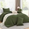 imageAndency Beige Twin Size Comforter Set Solid Bed Comforter 2 Pieces 1 Boho Comforter ampamp 1 Pillowcase Lightweight and Fluffy Plain Beige Bed Comforter Set for All SeasonOlive