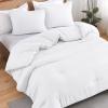 imageAndency Beige Twin Size Comforter Set Solid Bed Comforter 2 Pieces 1 Boho Comforter ampamp 1 Pillowcase Lightweight and Fluffy Plain Beige Bed Comforter Set for All SeasonWhite