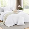 imageAndency Beige Twin Size Comforter Set Solid Bed Comforter 2 Pieces 1 Boho Comforter ampamp 1 Pillowcase Lightweight and Fluffy Plain Beige Bed Comforter Set for All SeasonWhite