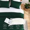 imageAndency Beige Twin Size Comforter Set Solid Bed Comforter 2 Pieces 1 Boho Comforter ampamp 1 Pillowcase Lightweight and Fluffy Plain Beige Bed Comforter Set for All SeasonDark Green