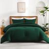 imageAndency Beige Twin Size Comforter Set Solid Bed Comforter 2 Pieces 1 Boho Comforter ampamp 1 Pillowcase Lightweight and Fluffy Plain Beige Bed Comforter Set for All SeasonDark Green