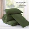 imageAndency Beige Twin Size Comforter Set Solid Bed Comforter 2 Pieces 1 Boho Comforter ampamp 1 Pillowcase Lightweight and Fluffy Plain Beige Bed Comforter Set for All SeasonOlive