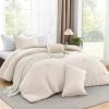 imageAndency Beige Twin Size Comforter Set Solid Bed Comforter 2 Pieces 1 Boho Comforter ampamp 1 Pillowcase Lightweight and Fluffy Plain Beige Bed Comforter Set for All SeasonBeige