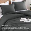 imageAndency Beige Twin Size Comforter Set Solid Bed Comforter 2 Pieces 1 Boho Comforter ampamp 1 Pillowcase Lightweight and Fluffy Plain Beige Bed Comforter Set for All SeasonDark Grey