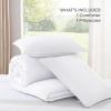 imageAndency Beige Twin Size Comforter Set Solid Bed Comforter 2 Pieces 1 Boho Comforter ampamp 1 Pillowcase Lightweight and Fluffy Plain Beige Bed Comforter Set for All SeasonWhite