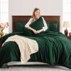 imageAndency Beige Twin Size Comforter Set Solid Bed Comforter 2 Pieces 1 Boho Comforter ampamp 1 Pillowcase Lightweight and Fluffy Plain Beige Bed Comforter Set for All SeasonDark Green