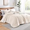 imageAndency Beige Twin Size Comforter Set Solid Bed Comforter 2 Pieces 1 Boho Comforter ampamp 1 Pillowcase Lightweight and Fluffy Plain Beige Bed Comforter Set for All SeasonBeige