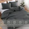 imageAndency Beige Twin Size Comforter Set Solid Bed Comforter 2 Pieces 1 Boho Comforter ampamp 1 Pillowcase Lightweight and Fluffy Plain Beige Bed Comforter Set for All SeasonDark Grey