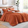 imageAndency Beige Twin Size Comforter Set Solid Bed Comforter 2 Pieces 1 Boho Comforter ampamp 1 Pillowcase Lightweight and Fluffy Plain Beige Bed Comforter Set for All SeasonTerracotta