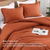 imageAndency Beige Twin Size Comforter Set Solid Bed Comforter 2 Pieces 1 Boho Comforter ampamp 1 Pillowcase Lightweight and Fluffy Plain Beige Bed Comforter Set for All SeasonTerracotta