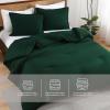 imageAndency Beige Twin Size Comforter Set Solid Bed Comforter 2 Pieces 1 Boho Comforter ampamp 1 Pillowcase Lightweight and Fluffy Plain Beige Bed Comforter Set for All SeasonDark Green