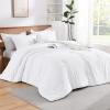 imageAndency Beige Twin Size Comforter Set Solid Bed Comforter 2 Pieces 1 Boho Comforter ampamp 1 Pillowcase Lightweight and Fluffy Plain Beige Bed Comforter Set for All SeasonWhite