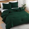 imageAndency Beige Twin Size Comforter Set Solid Bed Comforter 2 Pieces 1 Boho Comforter ampamp 1 Pillowcase Lightweight and Fluffy Plain Beige Bed Comforter Set for All SeasonDark Green