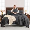 imageAndency Beige Twin Size Comforter Set Solid Bed Comforter 2 Pieces 1 Boho Comforter ampamp 1 Pillowcase Lightweight and Fluffy Plain Beige Bed Comforter Set for All SeasonDark Grey