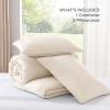 imageAndency Beige Twin Size Comforter Set Solid Bed Comforter 2 Pieces 1 Boho Comforter ampamp 1 Pillowcase Lightweight and Fluffy Plain Beige Bed Comforter Set for All SeasonBeige