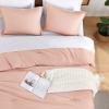 imageAndency Beige Twin Size Comforter Set Solid Bed Comforter 2 Pieces 1 Boho Comforter ampamp 1 Pillowcase Lightweight and Fluffy Plain Beige Bed Comforter Set for All SeasonBlush